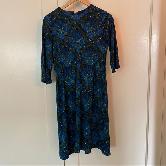 VTG 60’s Day Dress in Mod Scottish Plaid Size m-l - Picture 9 of 13